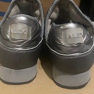 Aldo Metallic Gray Casual Shoes